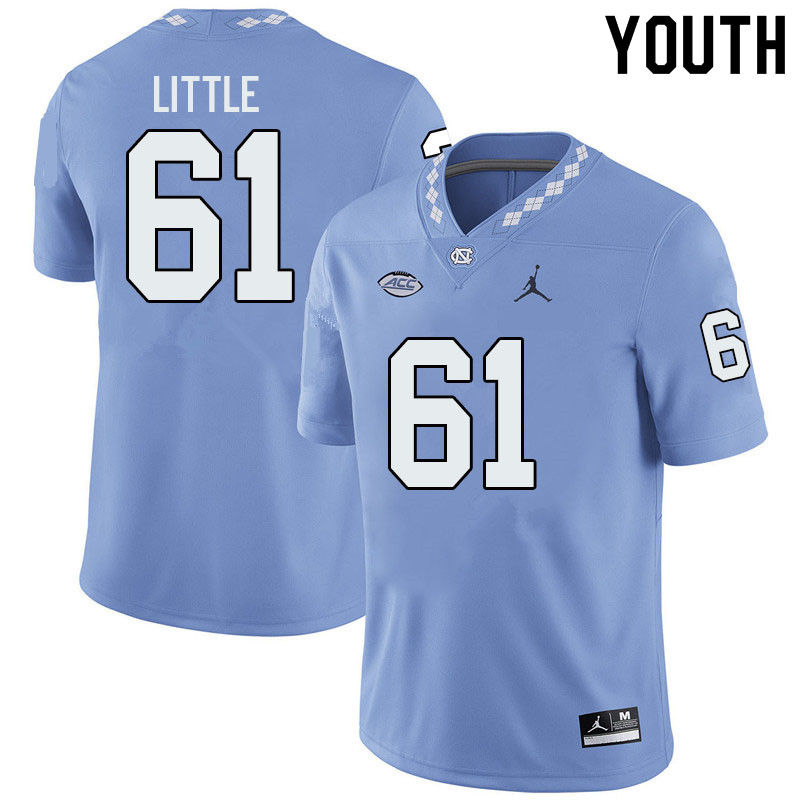 Jordan Brand Youth #61 Drew Little North Carolina Tar Heels College Football Jerseys Sale-Blue